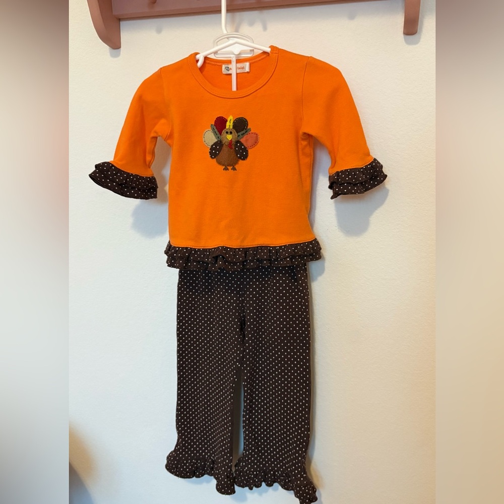 Baby Luigi Thanksgiving Turkey Outfit Set | Size 18 Months